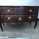 Louis XV sauté pan curved on all sides with 2 drawers on the front