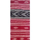 Traditional handmade red and black carpet  170x60cm