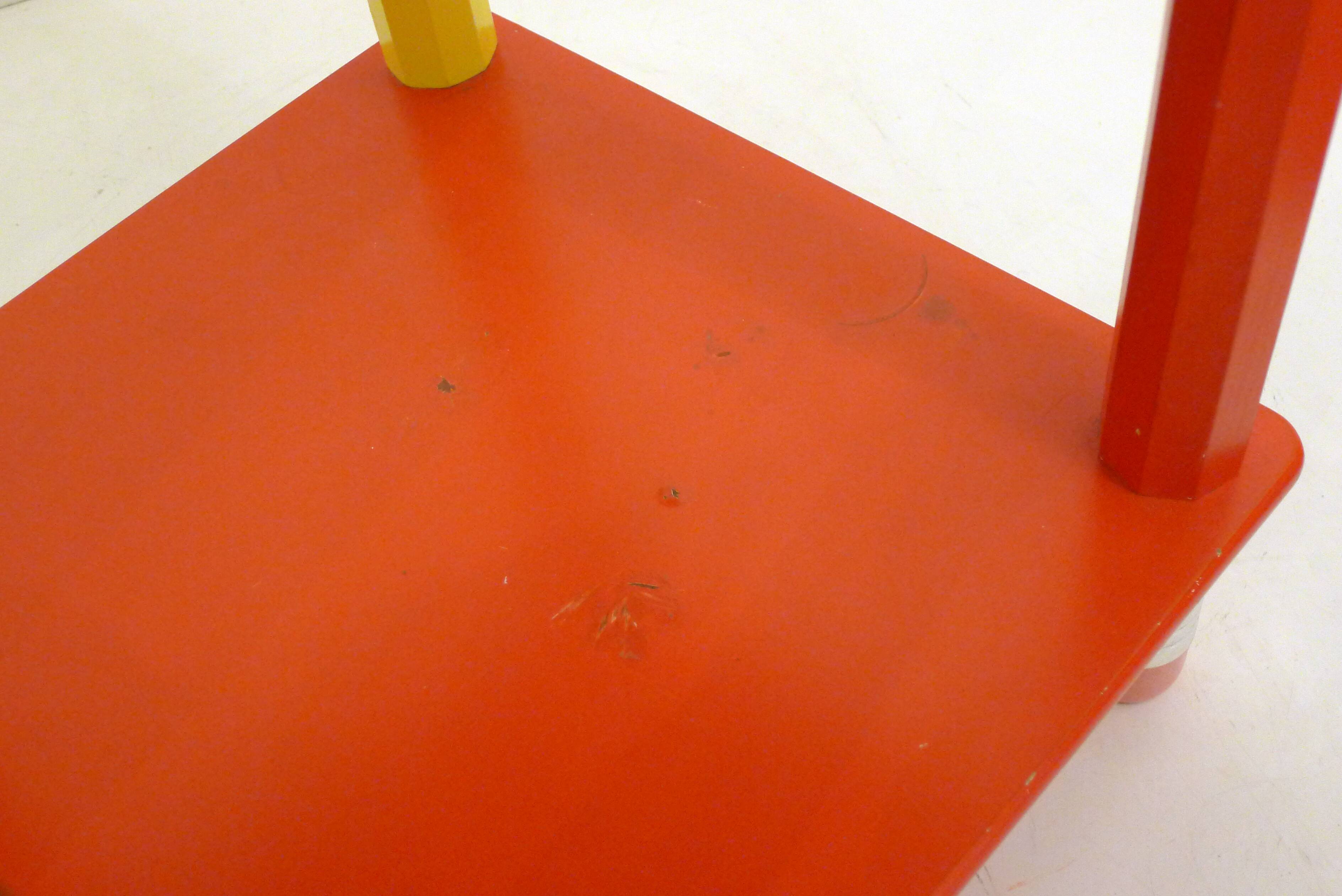 Side table / bedside table Colourful crayons 1980s