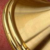 Brass footed ashtray, chrome metal, match display from the 60s and 70s.