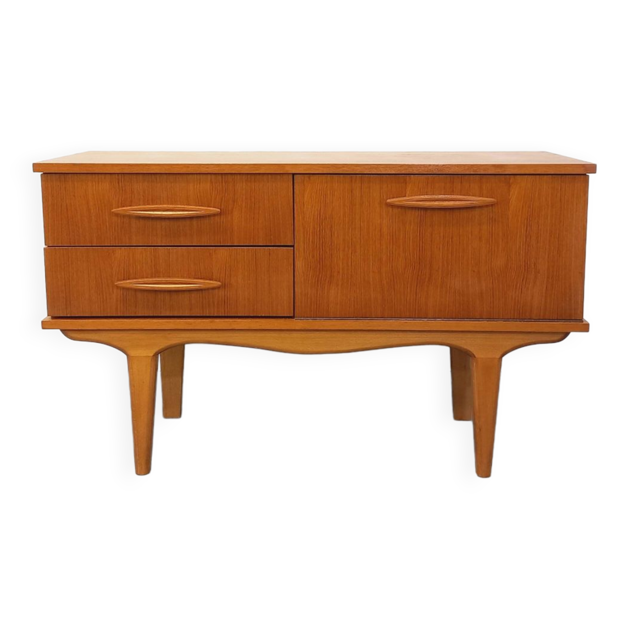 Small vintage Scandinavian teak sideboard from the 60s