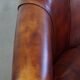 Cowhide Leather Club Chair in English Style