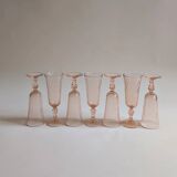 Rosaline flutes, Arcoroc France, 1970s/1980s