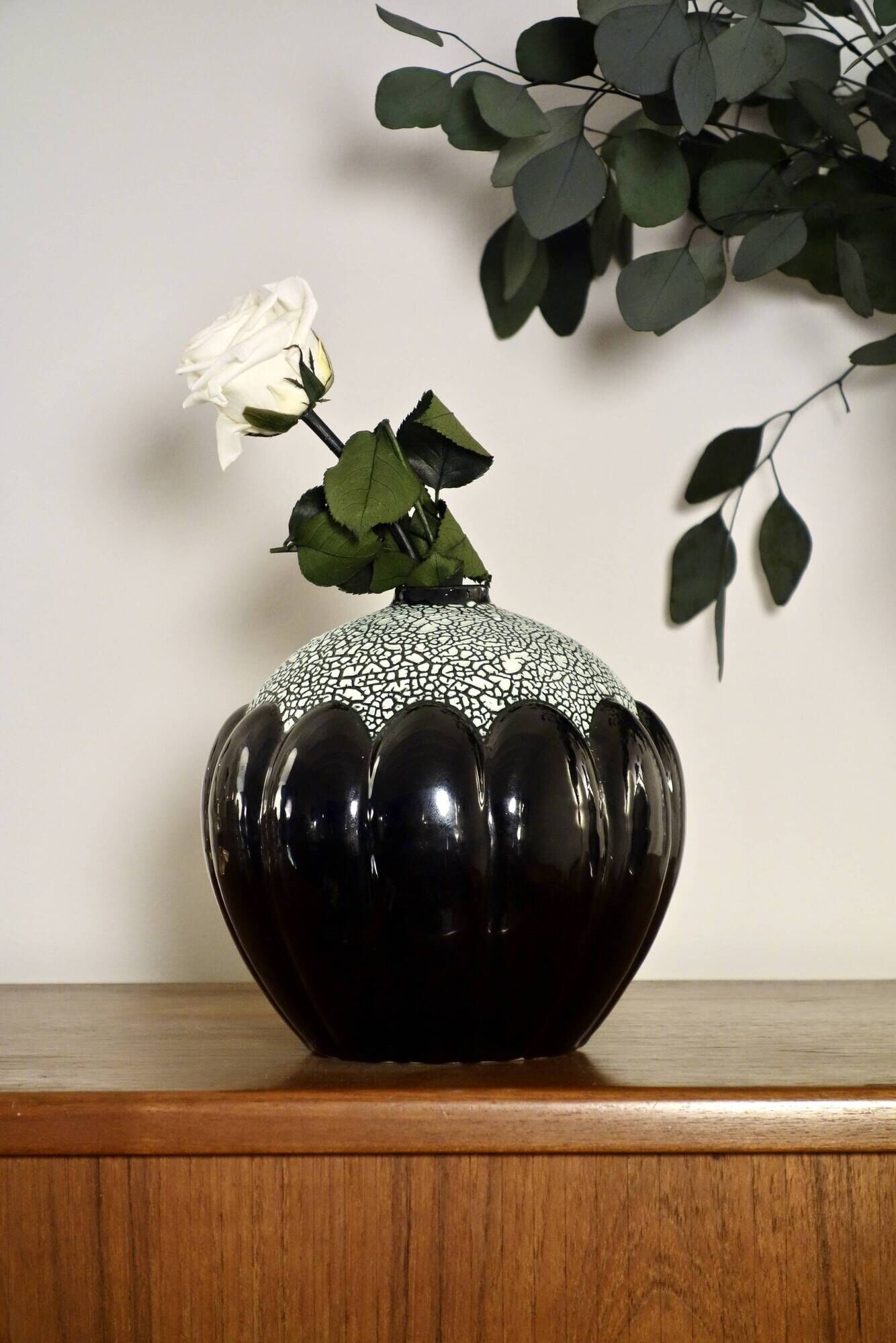 Art Deco Ball Vase by Saint Clément, France 1930's