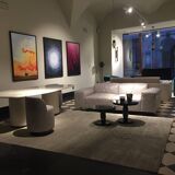 Gio Pagani – “Je T’Attends” Sofa – Premium Light Grey Leather