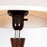 Lampe à poser Suédoise en Aluminium, Palissandre et Bakélite par Bergboms 1960.