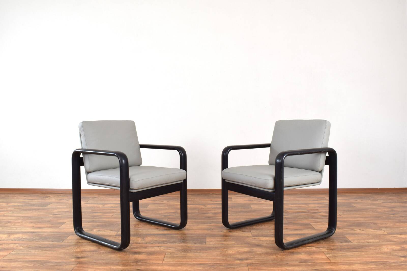 Mid-Century Leather Lounge Chairs by Burkhard Vogtherr for Rosenthal, 1970s