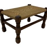 Vintage Stool cane small Stool Mid Century Ottoman 60's design