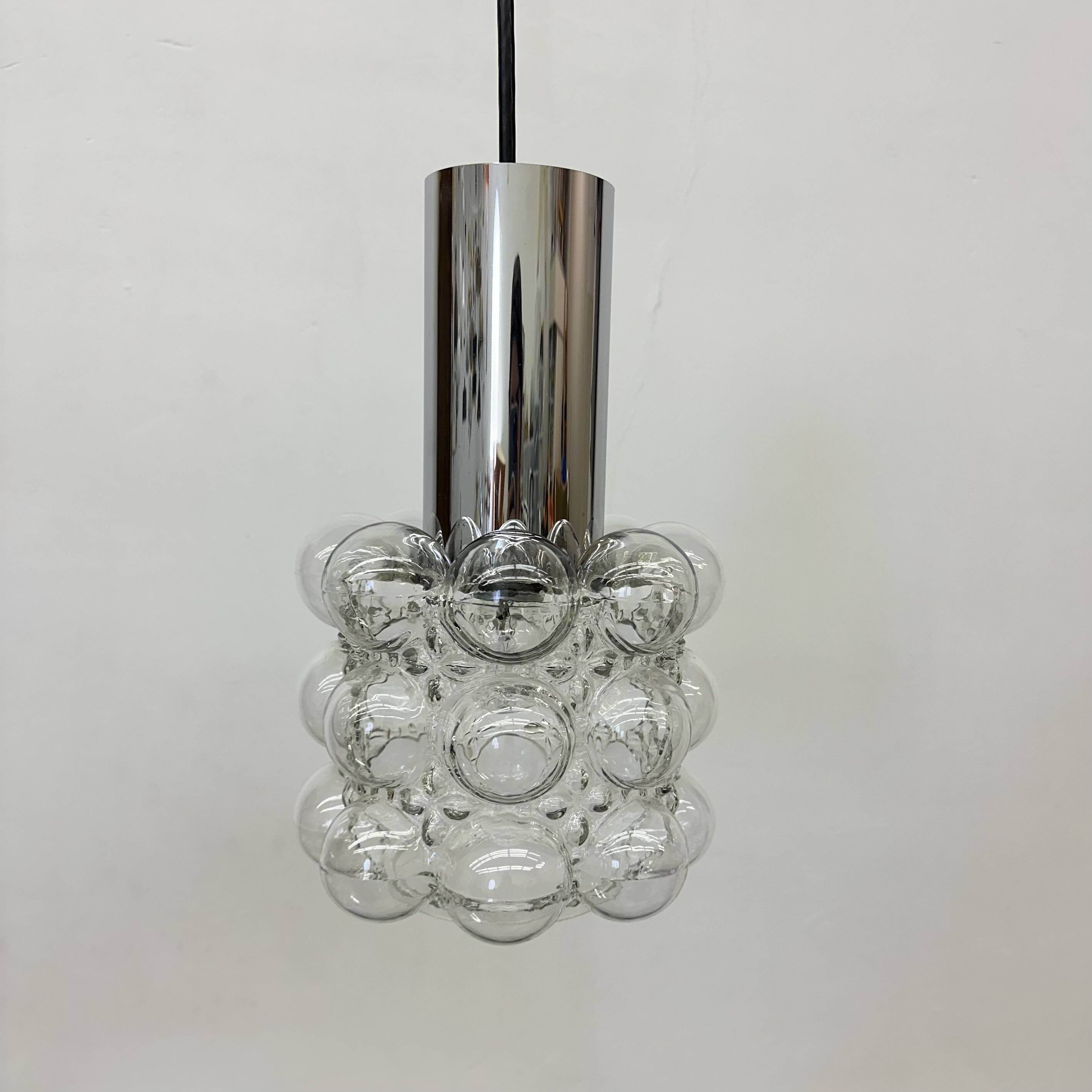 Bubble Glass Pendant by Helena Tynell for Limburg, Germany, 1970s