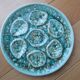 6 60s oyster plates green celadon Niderviller