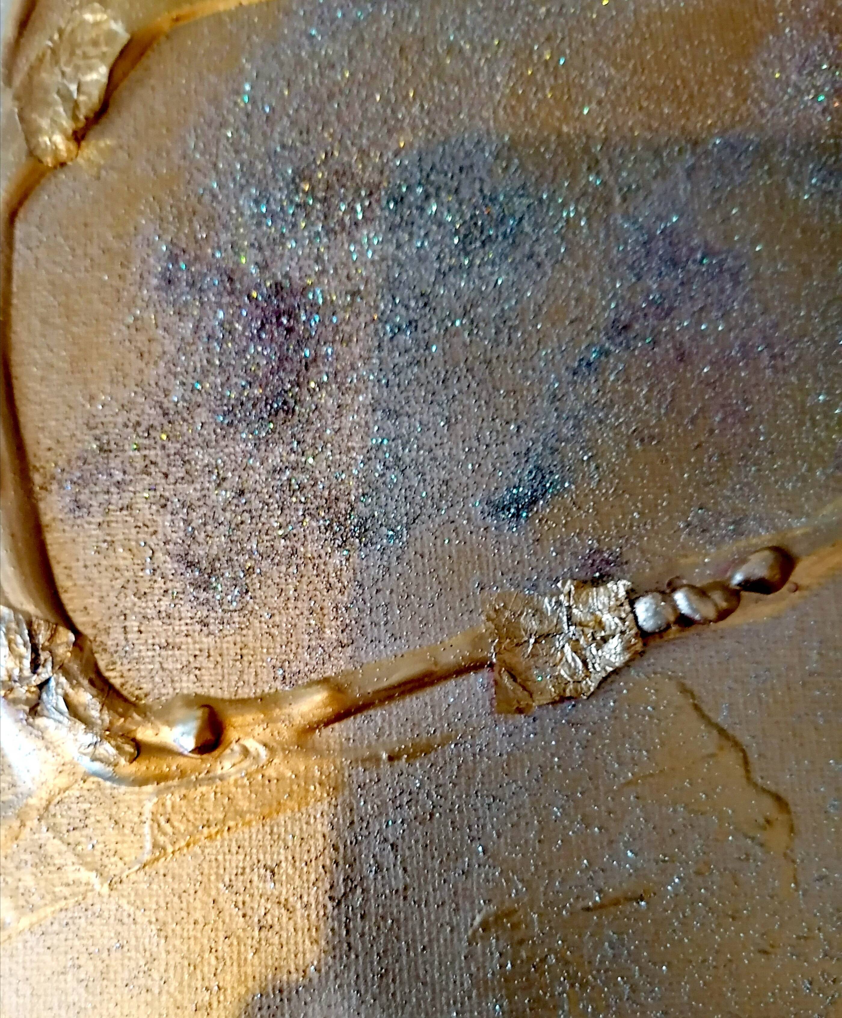 GOLD LOLLIPOP - J.VENDÔME - Unique contemporary abstract painting