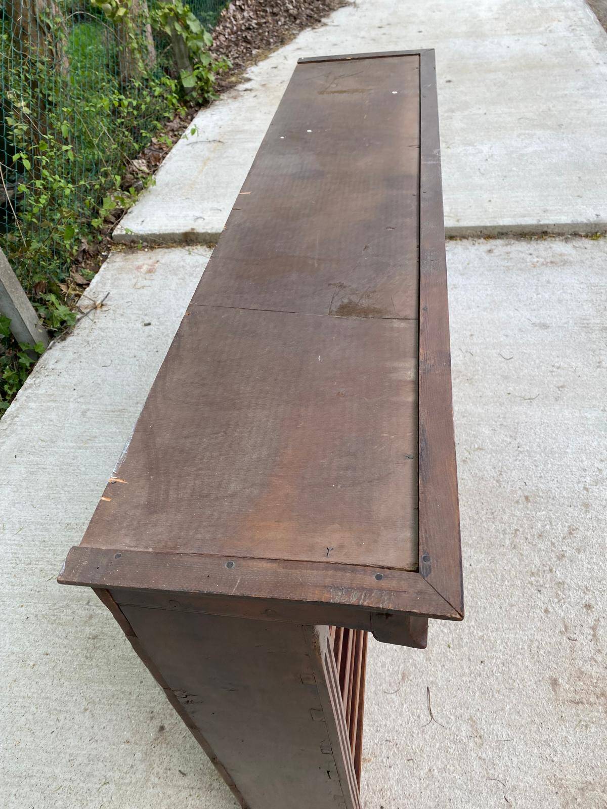 19th century solid oak wood dresser ladder