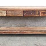 Console with 4 drawers in old wood
