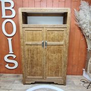 Oak wardrobe 2 doors Art Deco style renovated