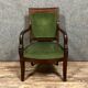 Empire style office armchair with mahogany swan necks circa 1900