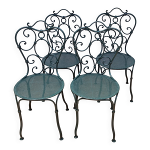 Suite 4 chaises - jardin fer