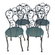 Set of 4 antique garden chairs in wrought iron from 1900.