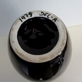 Large black ceramic vase