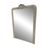 Louis XV style mirror in wood and patinated stucco, 19th century