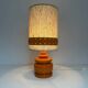 1970s vintage orange ceramic table lamp
