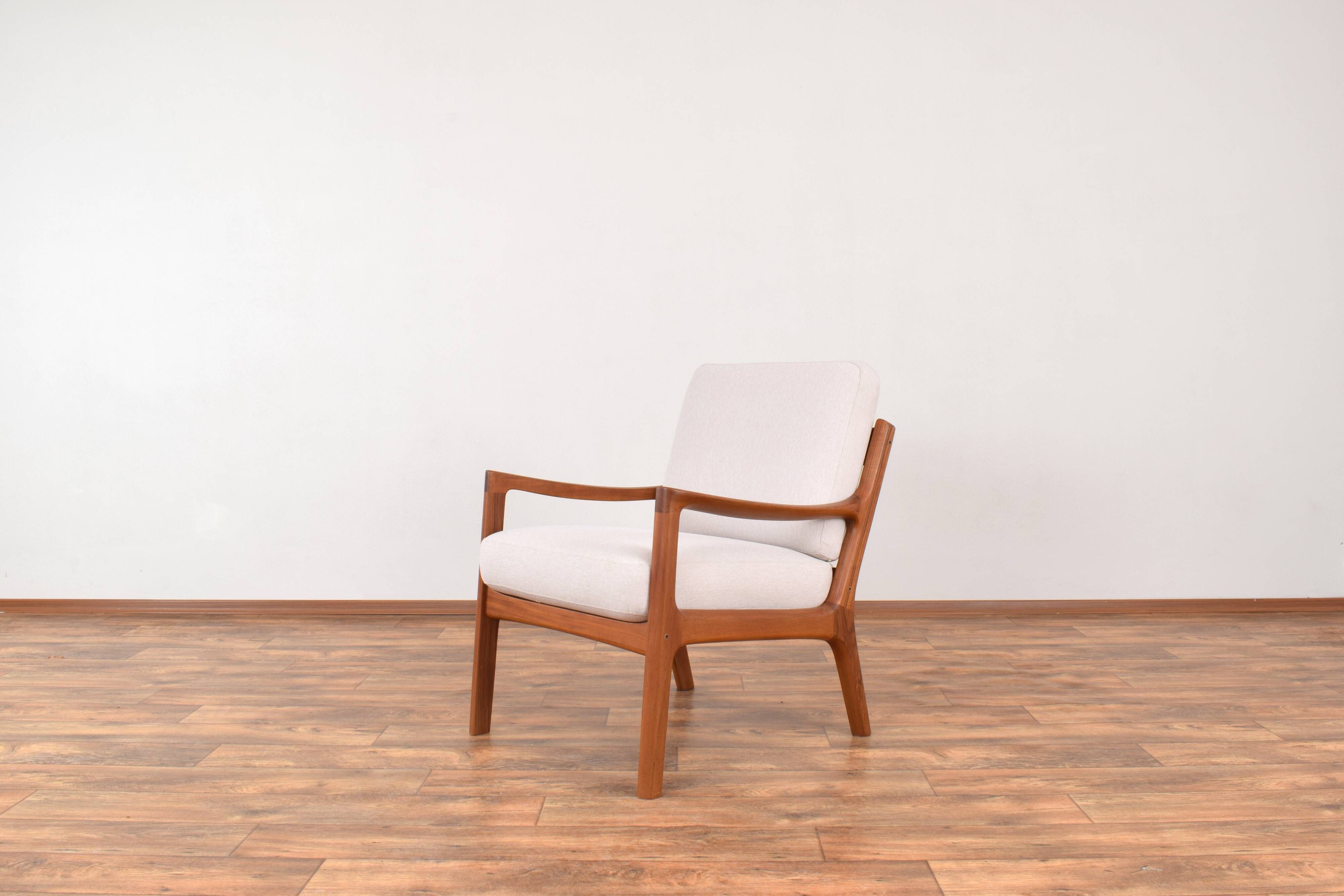 Danish Teak Senator Lounge Chair by Ole Wanscher for France & Son, 1960s.