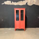 Armoire vitrée terracotta