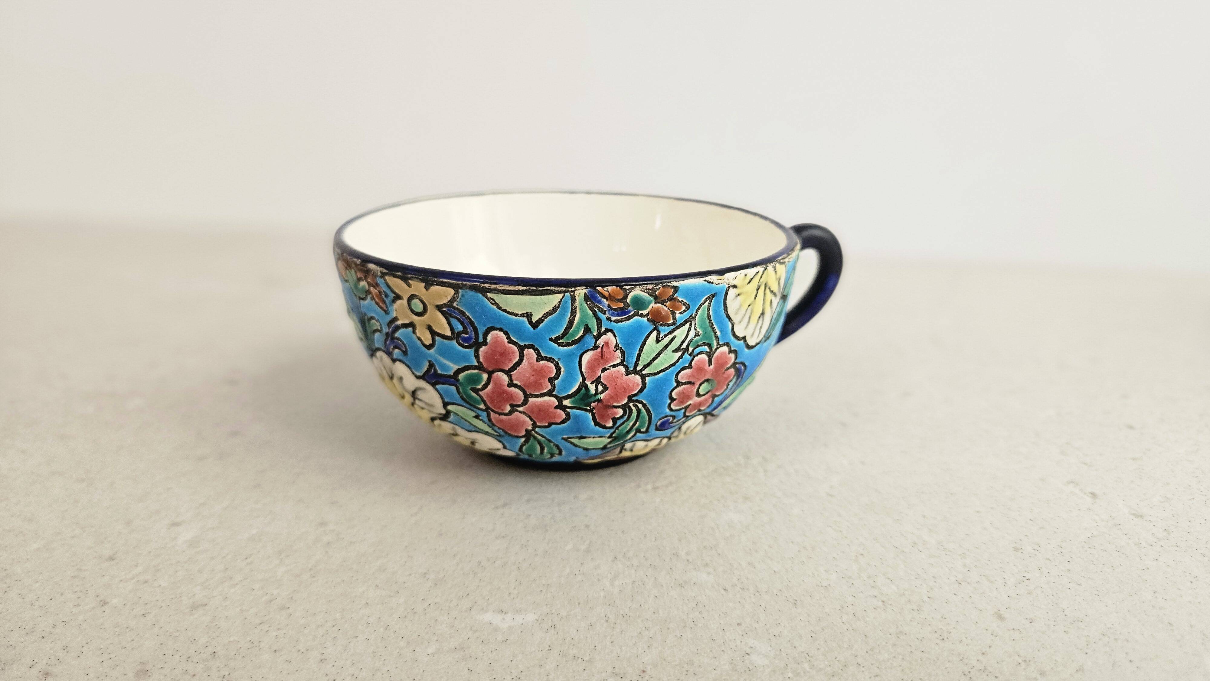 Complete tea/coffee service in Longwy enamel.