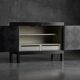 Brutalist De Coene Cabinet in Stained Oak, Belgium, 1970s