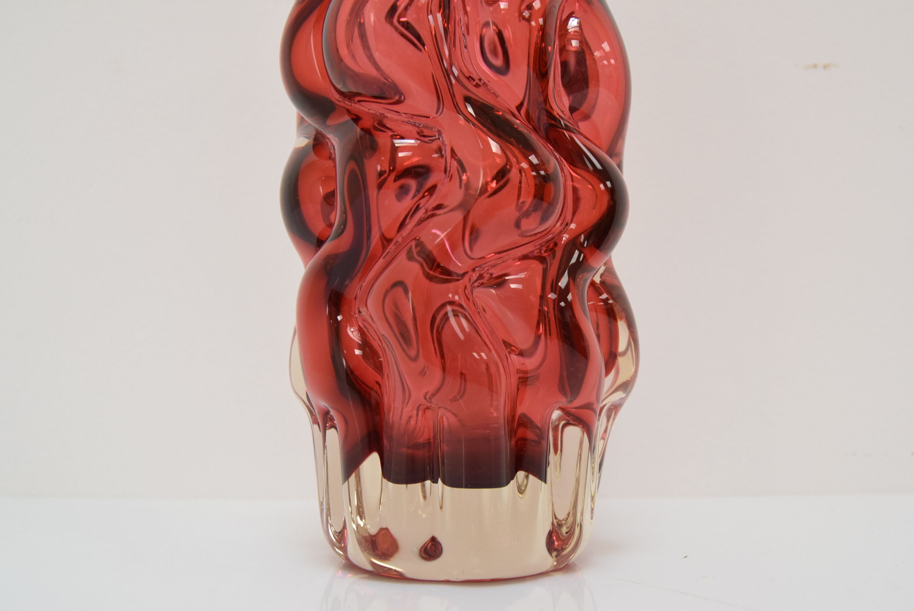 Glass Vase by Pavel Hlava for Crystalex Nový Bor,1970's.