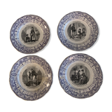 Set of 4 talking plates