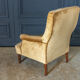 Armchair napoleon iii yellow fabric walnut tops feet late nineteenth