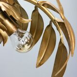 Hollywood regency Hans Kogl palm tree table lamp metal gold gilt 1970