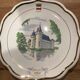 12 dessert plates Gien châteaux de la Loire