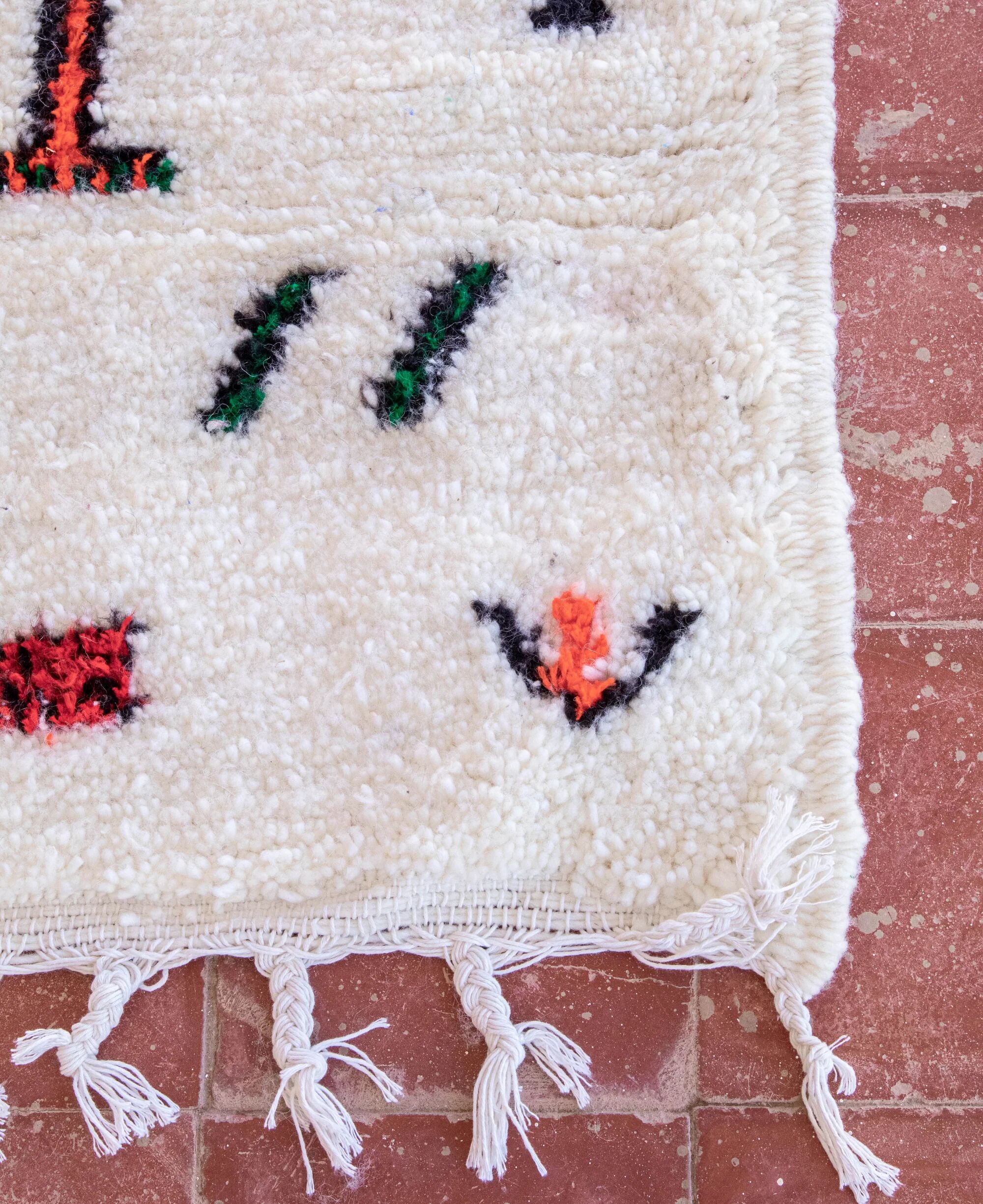 Moroccan Berber rug Beni Ourain 1X1.5 cm