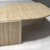 Travertine coffee table by Roche Bobois France 1970