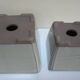 Set of 4 square ceramic cactus or succulent pots