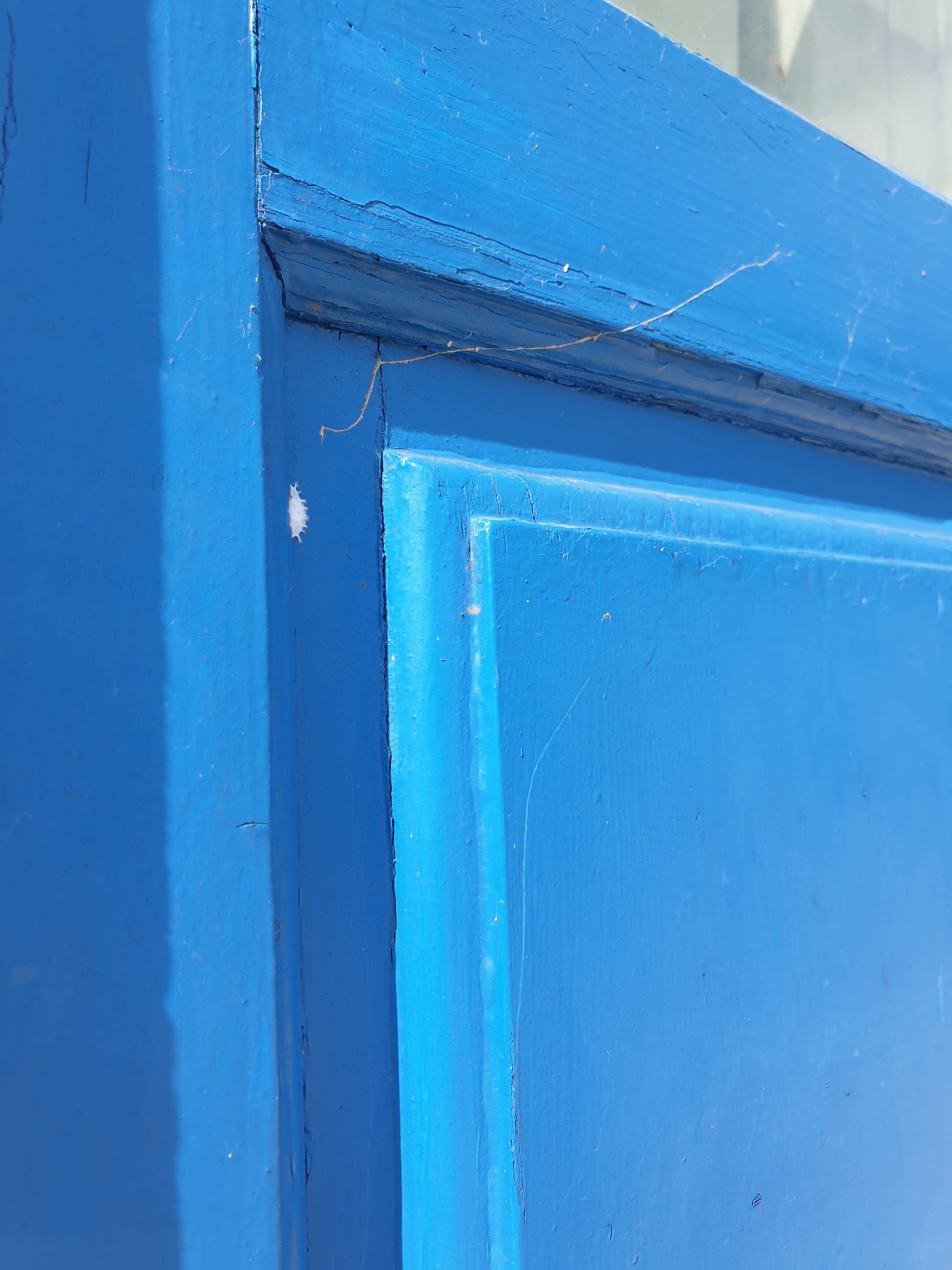 Pair of Colored Glass Doors with Frame - 1960s