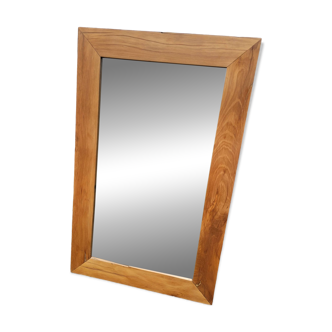 Rectangular mirror in natural teak