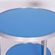 Small Czech Blue Bauhaus Table in Chrome from Kovona, 1930s