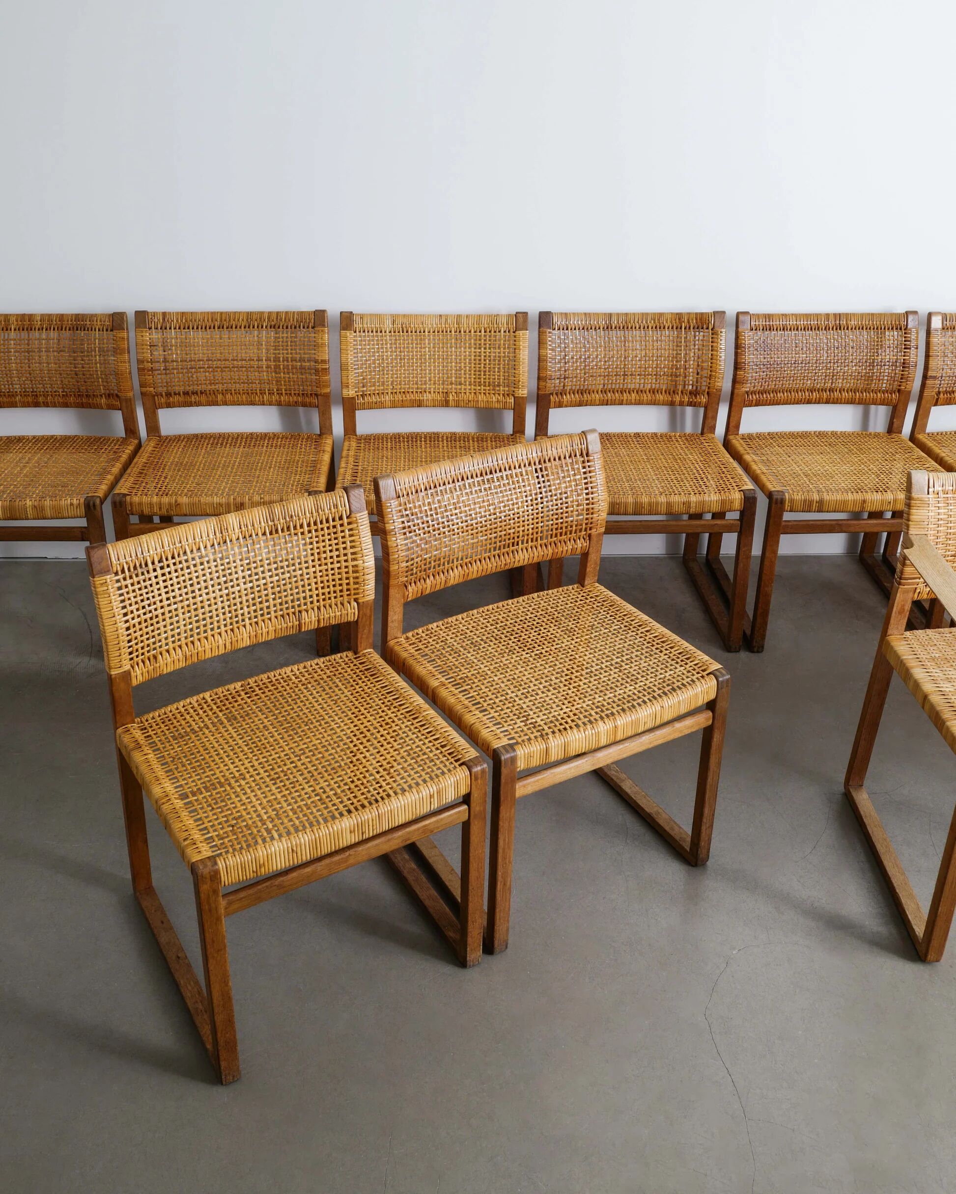 Danish Mid Century Wooden Dining Chairs by Børge Mogensen, 1960s