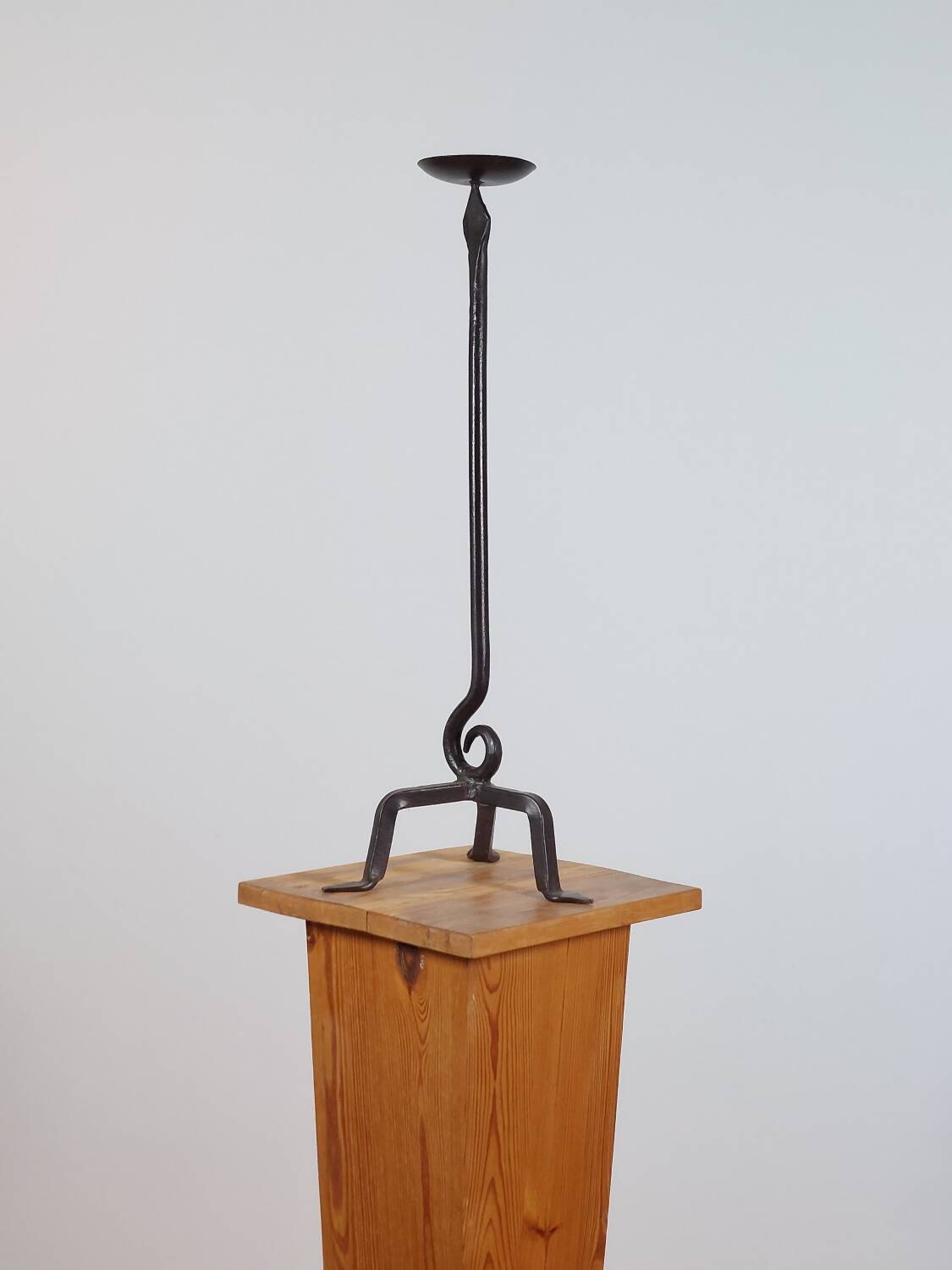 Vintage brutalist candlestick handcrafted with playful decor.