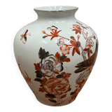 Vase décor oiseaux et papillons