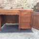 Vintage neo Louis XV desk in solid oak.