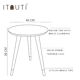 Table d'appoint en laiton fait main : table d'accent moderne du milieu du siècle