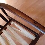 Pair of Danish Grete Jalk armchairs model Poul Jeppesen 56 in rosewood Denmark.