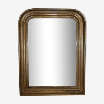 Ancien miroir style Louis Phillipe doré 670 mm x 510 mm