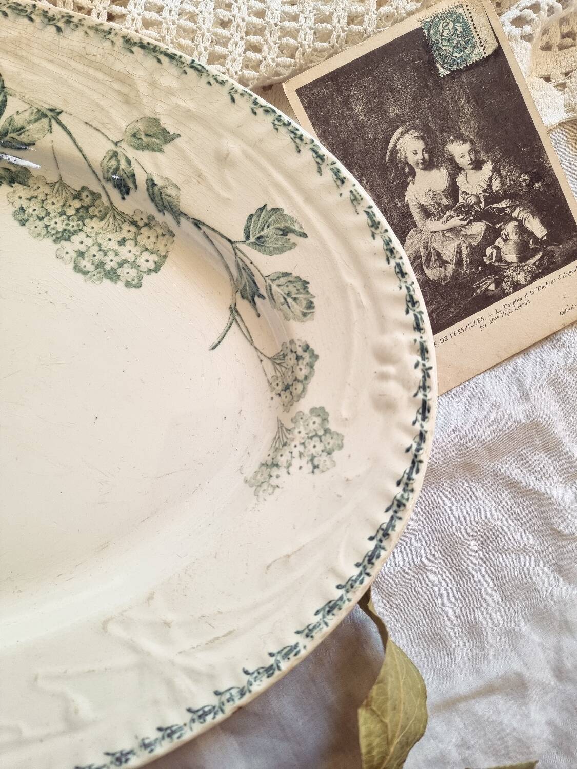 Large ironstone dish, Creil and Montereau