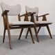 Pair of Scandinavian bridge armchairs in teak, Denmark circa 1950.