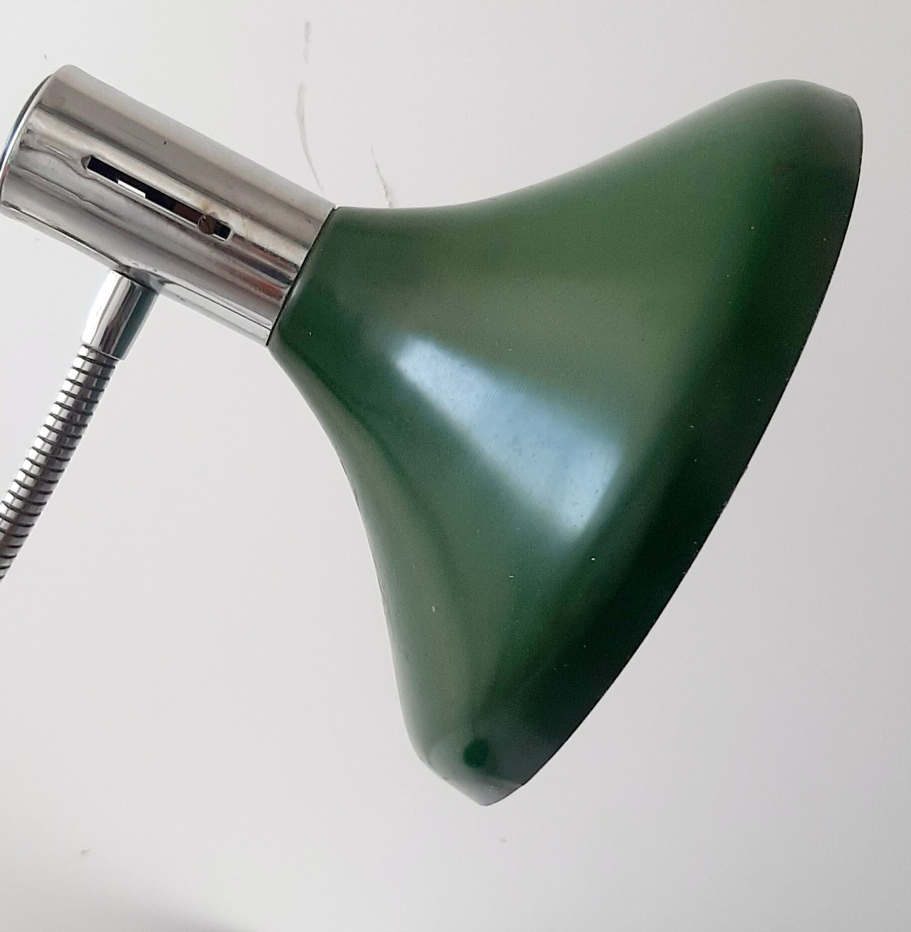 Vintage green and chrome desk lamp