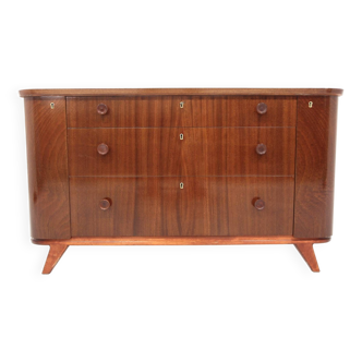 Scandinavian mahogany chest of drawers, Swedish modern, Sweden, 1940